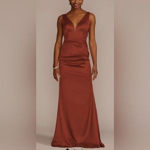 David’s Bridal Cinnamon Size 12 dress. No alterations. Brand new with tags.